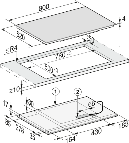KM 7574 FL Induction Cooktop product photo Missing translation L