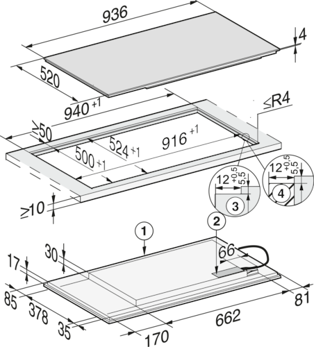 KM 7594-2 FL Induction Cooktop product photo Missing translation L