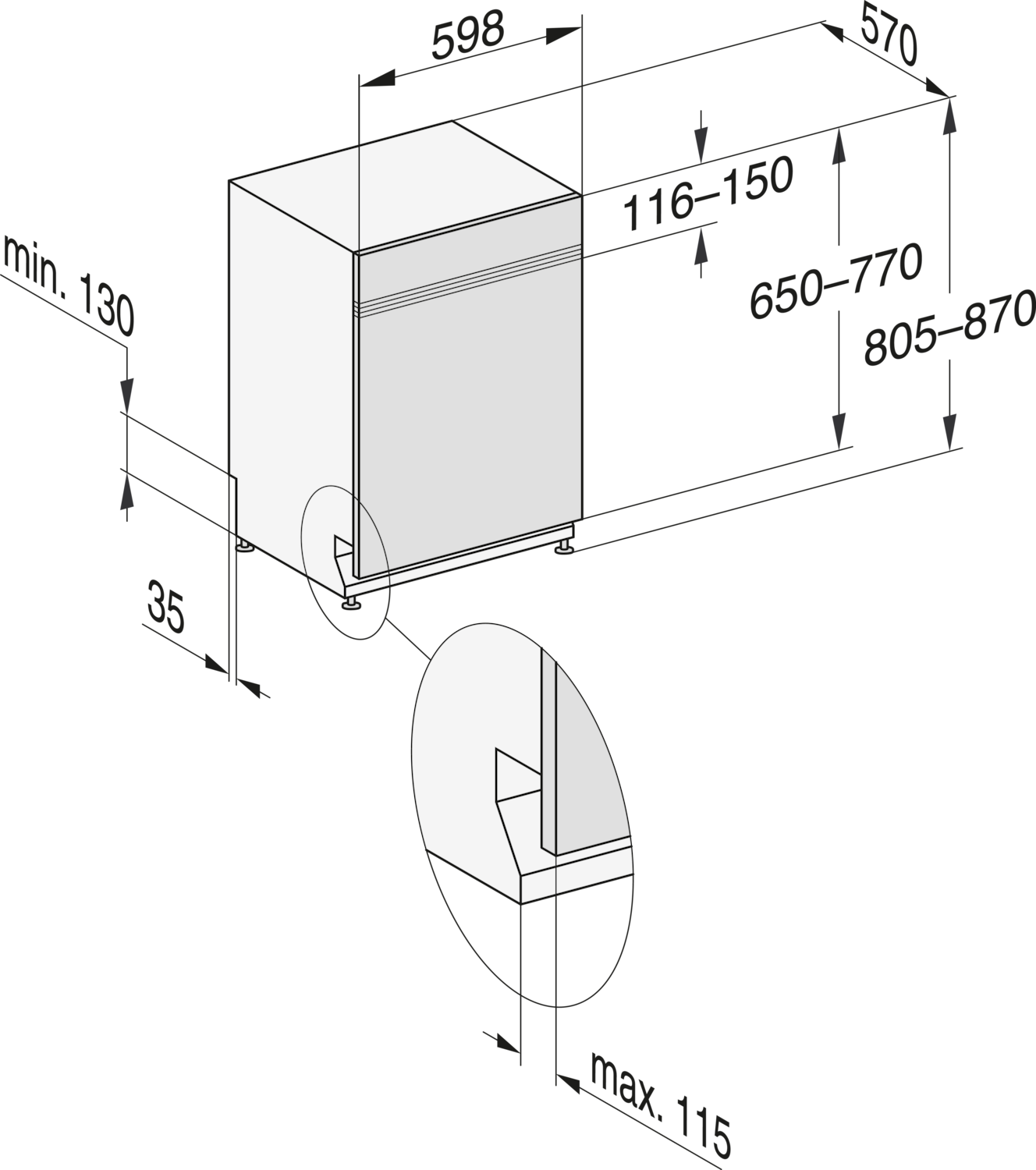 60 cm AutoDos iebūvējama trauku mazgājamā mašīna ar WiFi (G 7423 SCi) product photo View4 ZOOM