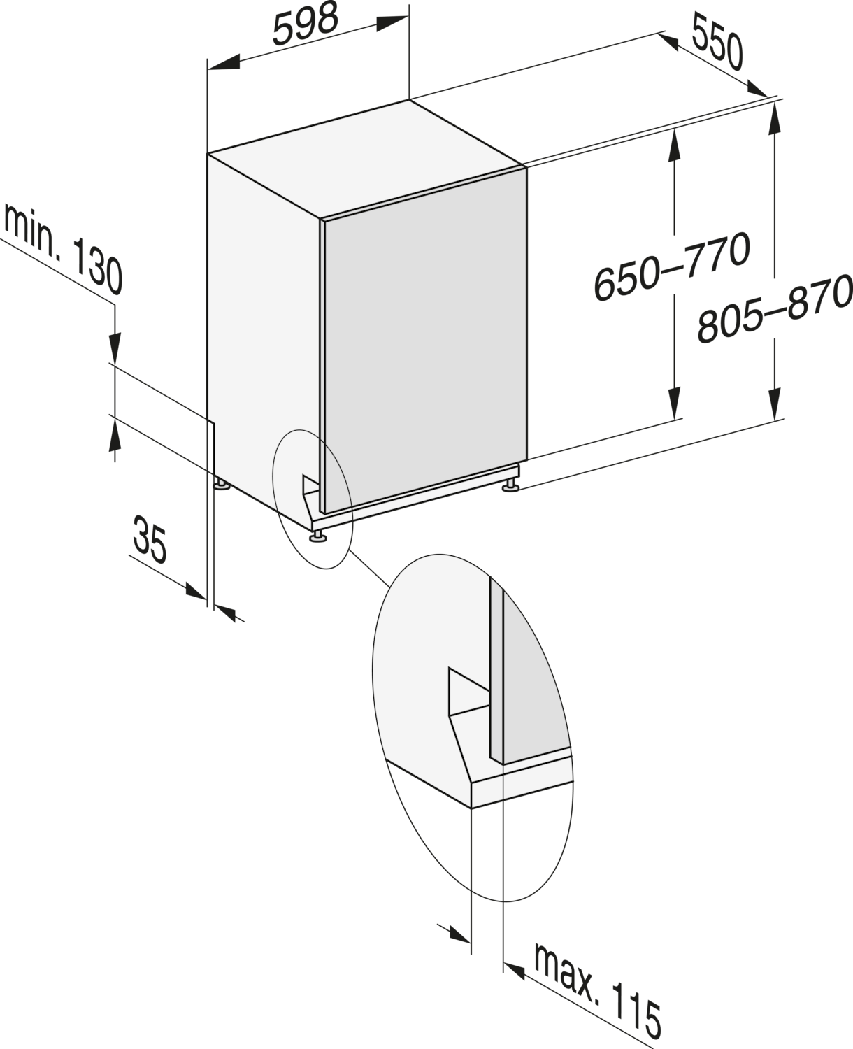 60 cm AutoDos iebūvējama trauku mazgājamā mašīna ar Knock2open un WiFi (G 7690 SCVi) product photo View4 ZOOM