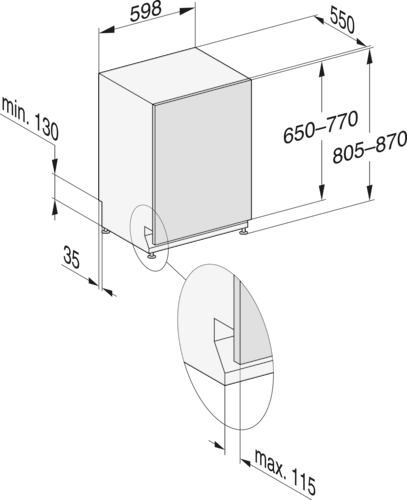 60 cm AutoDos iebūvējama trauku mazgājamā mašīna ar Knock2open un WiFi (G 7690 SCVi) product photo View4 L