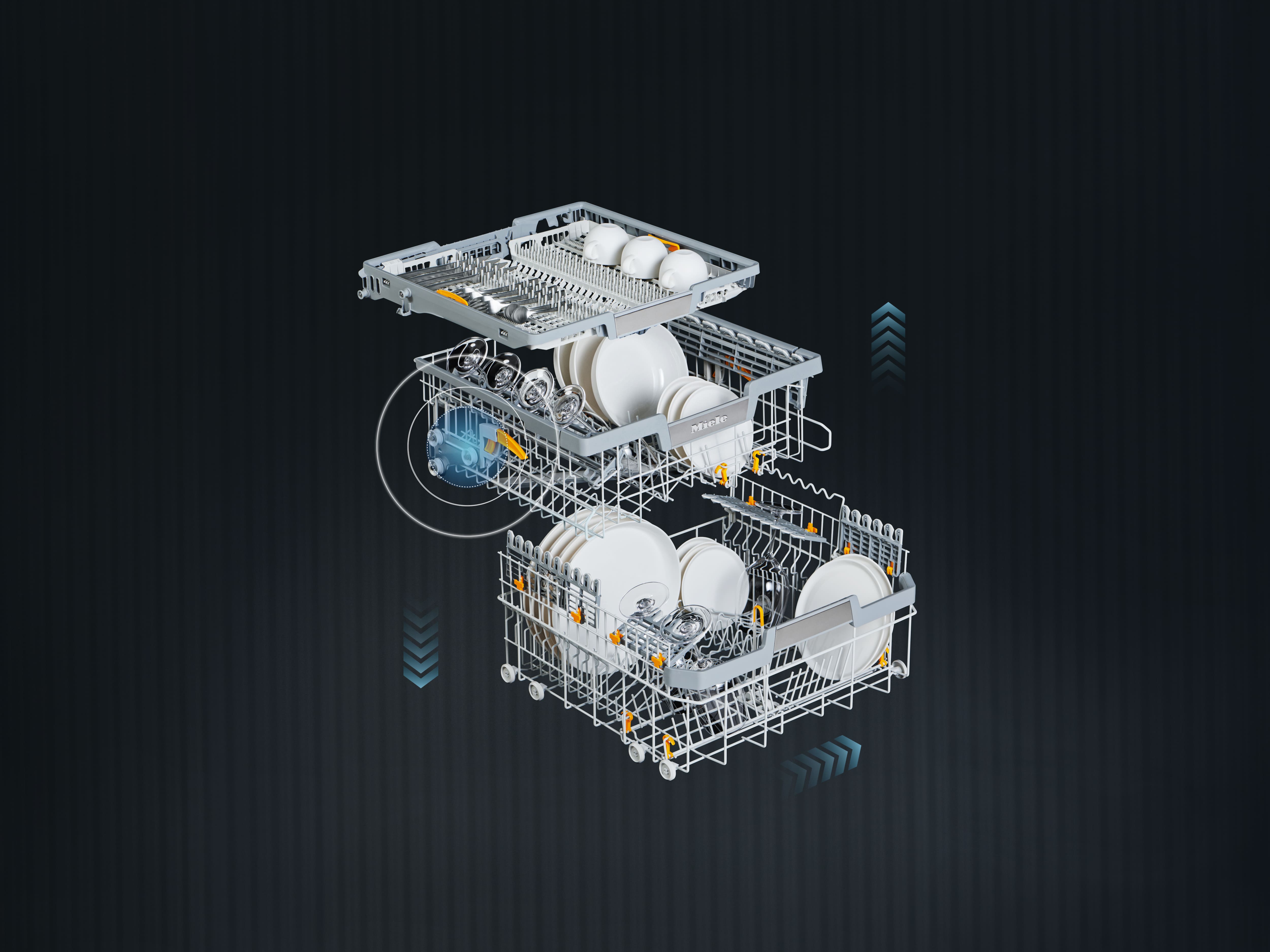 Intelligent basket design for all types of dishware