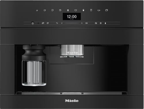 Melns iebūvējams kafijas automāts ar tasītes sensoru un lietotāju profiliem (CVA 7440) product photo
