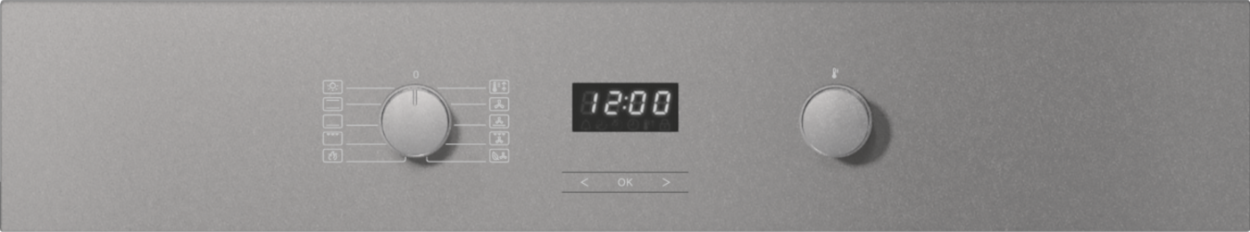 H 2860 BP VitroLine Graphite Grey Oven product photo Back View ZOOM