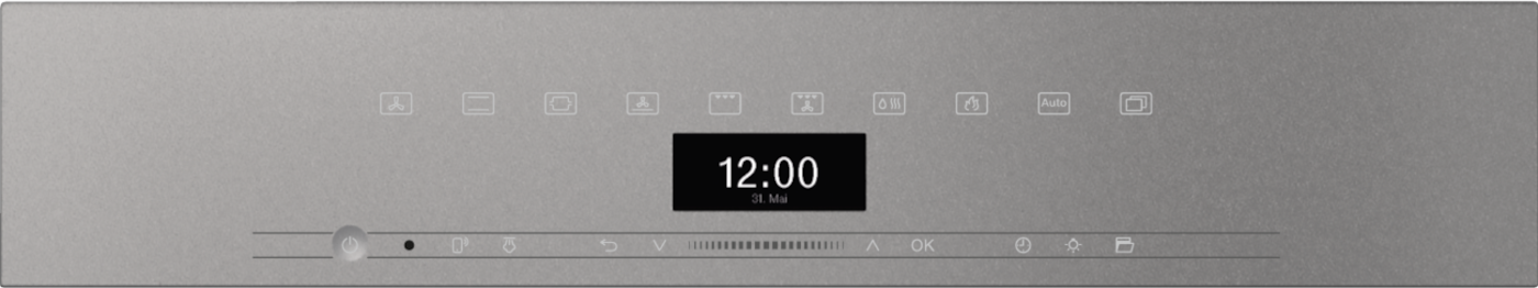 Pilka įmontuojama orkaitė be rankenų su DirectSensor ekranu (H 7464 BPX) product photo Back View ZOOM