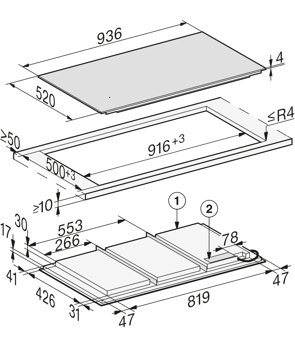 Miele KM 7697 FL Hobs