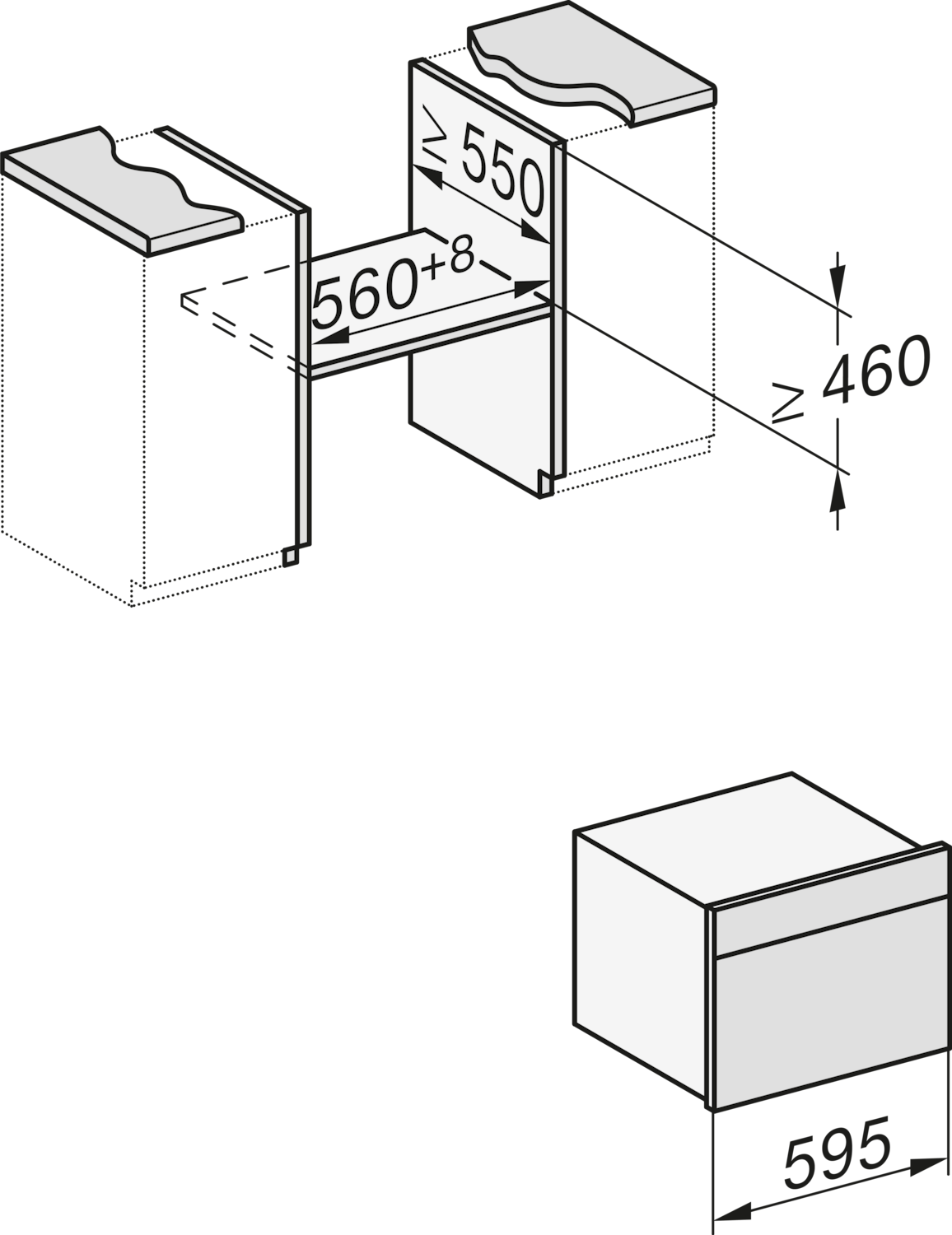 Käepidemeteta must integreeritud ahi mikrolainefunktsiooni ja WiFi-ga (H 7440 BMX) product photo View41 ZOOM