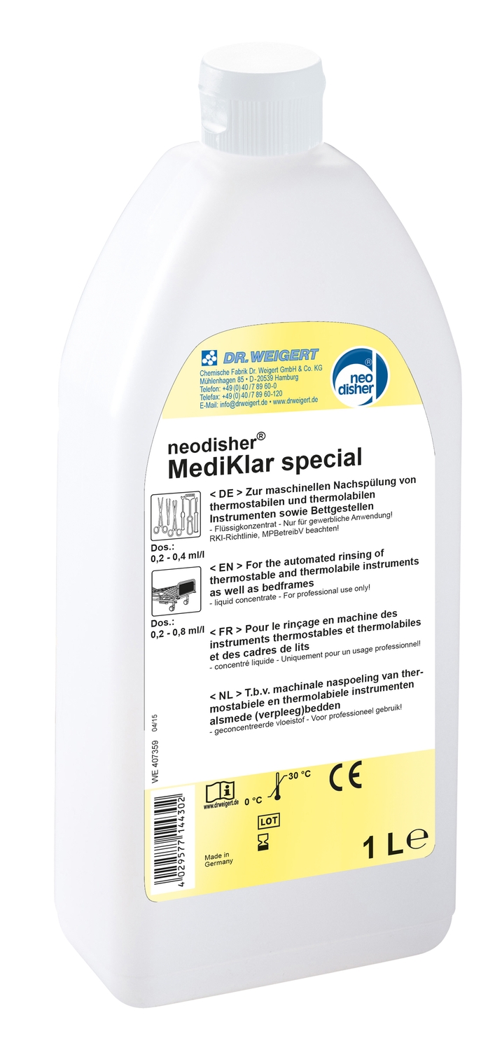Neodisher MediKlar special 1L produktfoto Front View ZOOM