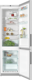 Sudraba ledusskapis ar saldētavu un DynaCool funkciju, 2.01m augstums (KFN 29162 D) product photo