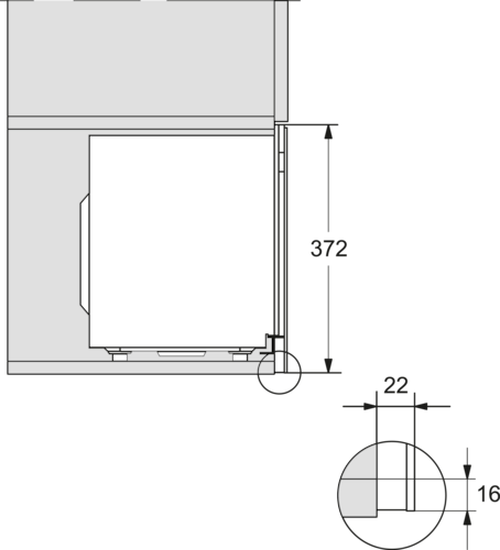 Balta įmontuojama mikrobangų krosnelė su grilio funkcija (M 2234 SC) product photo View41 L
