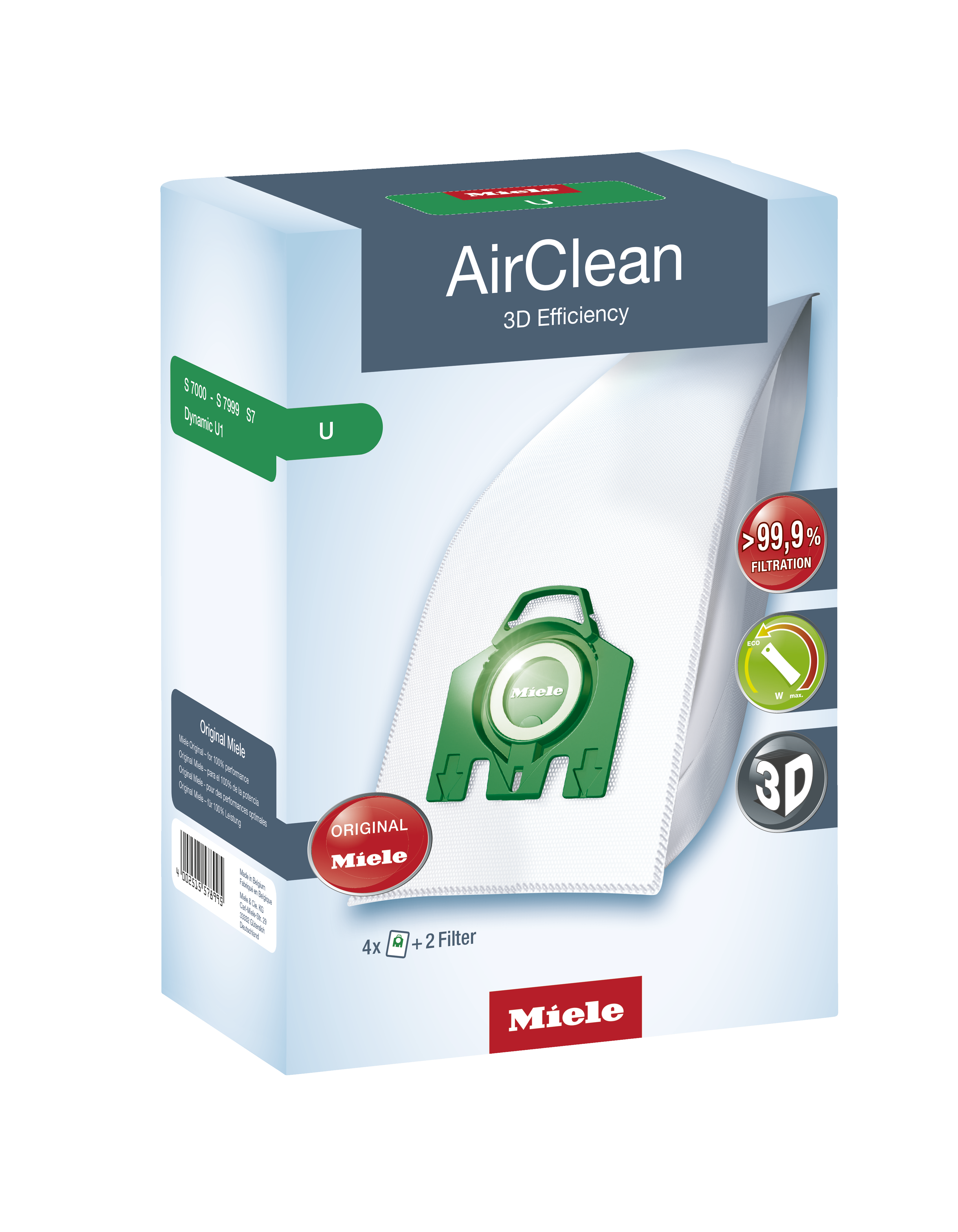Artraise 15 Pack Bags for Miele GN Vacuum Bags AirClean 3D Efficiency Dust Bag+6 Motor Filters+6 Exhaust air Clean Filters for Miele Vacuum 10123210 