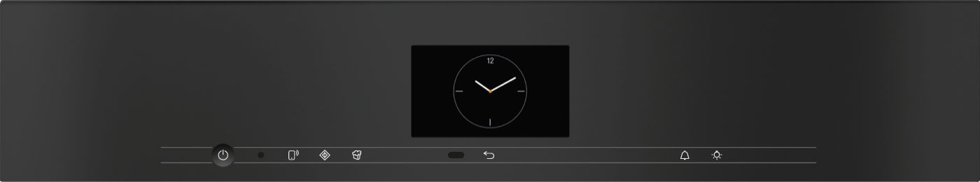 Herde/ Backöfen - H 7640-60 BM Obsidianschwarz - 2