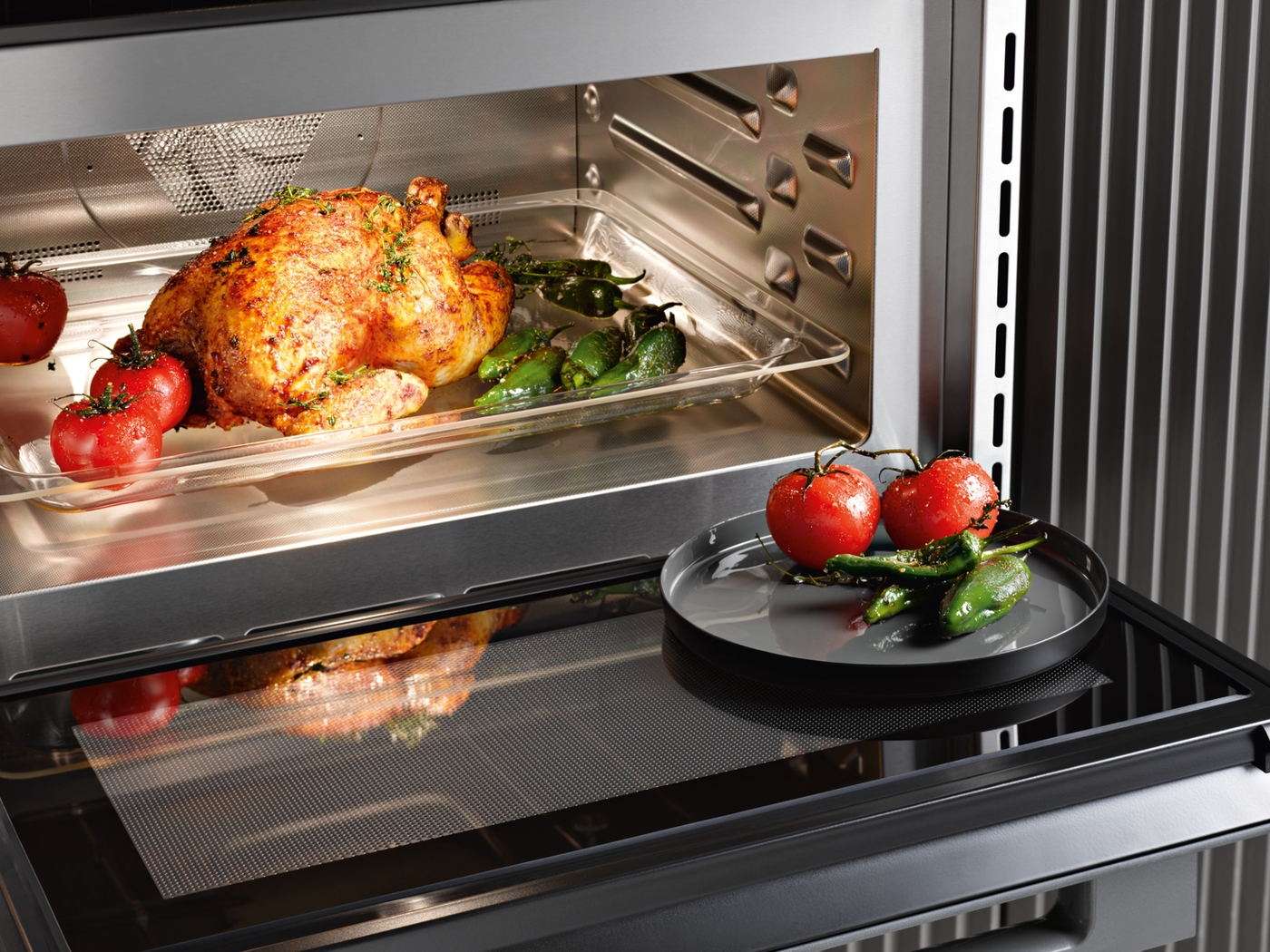 HGS 100 Genuine Miele glass bowl product photo Laydowns Back View ZOOM
