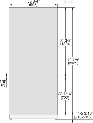 KFP 3625 ed/cs product photo Installation drawing L