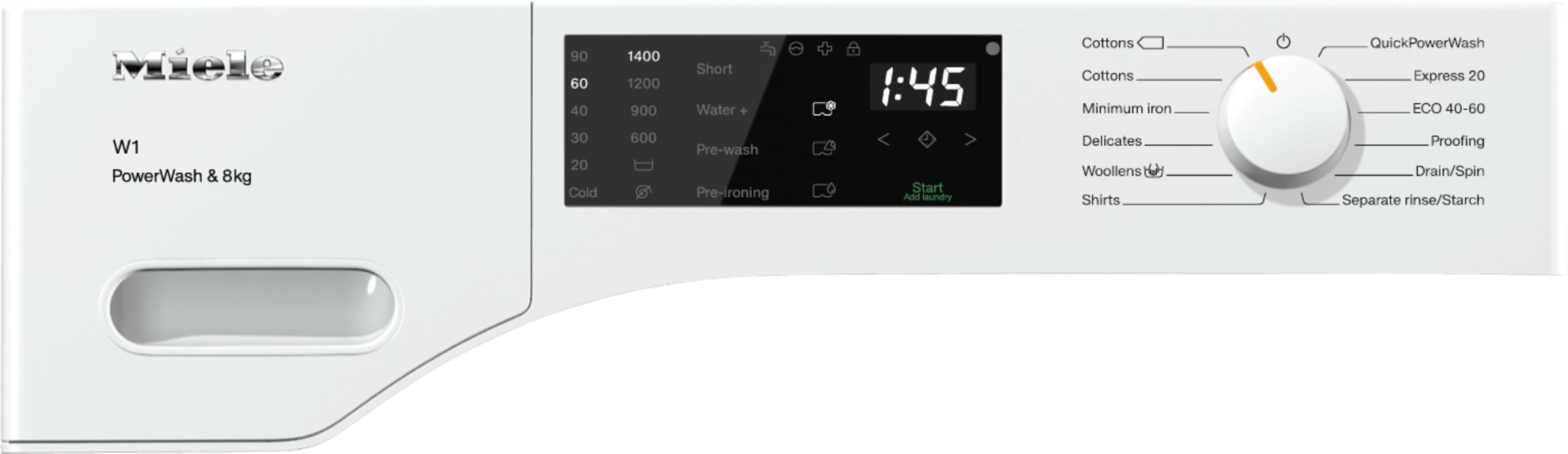 Miele WWD 320 WCS PWash & 8kg Washing machines