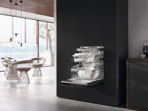 Geschirrspüler - G 7975 SCVi XXL AutoDos K2O CleanSteel/Obsidianschwarz - 10