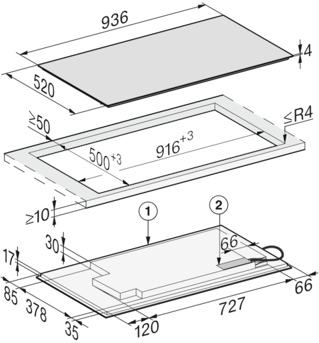 KM 7899-2 FL Induction Cooktop product photo Missing translation L