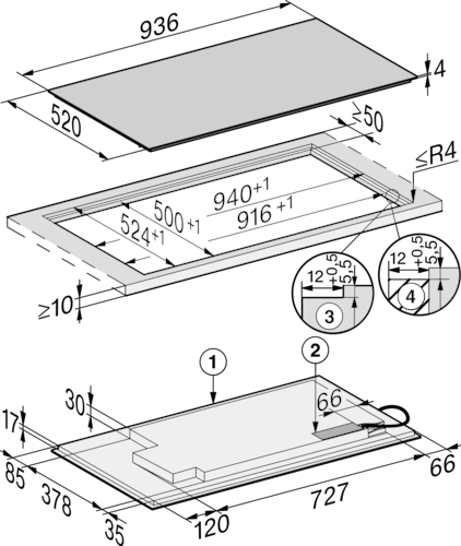 KM 7899-2 FL Induction Cooktop product photo Missing translation L