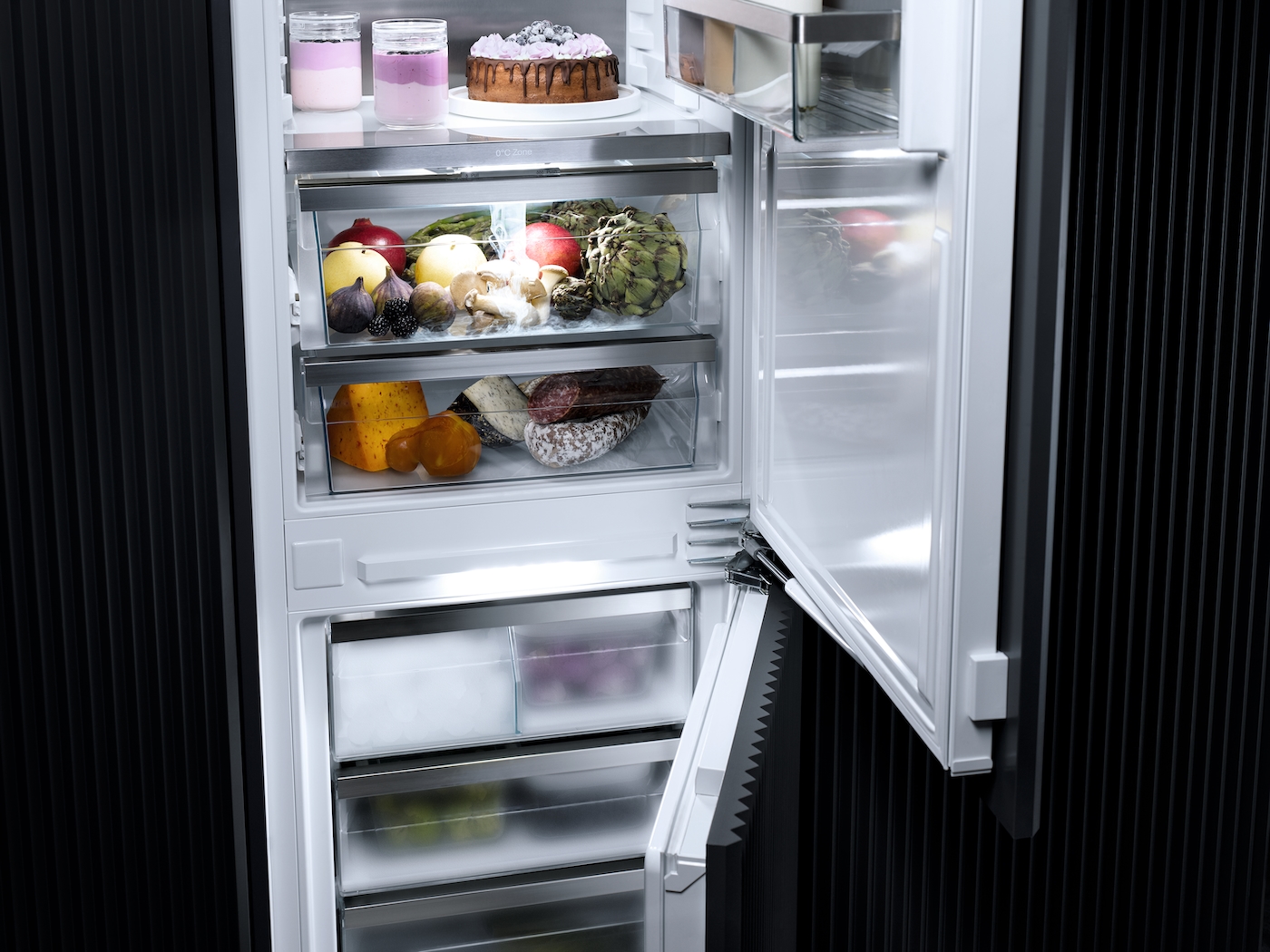 KFNS 7795 D Built-in fridge-freezer combination product photo Laydowns Back View ZOOM