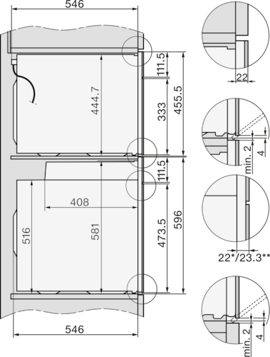 H 7660 BP VitroLine Graphite Grey Pyrolytic Oven product photo Missing translation L