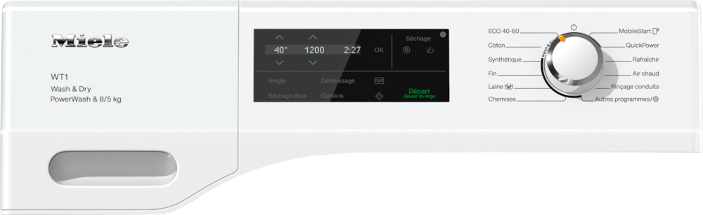 Lave-linge - WTI370 WPM PWash 8/5kg Blanc lotus - 2