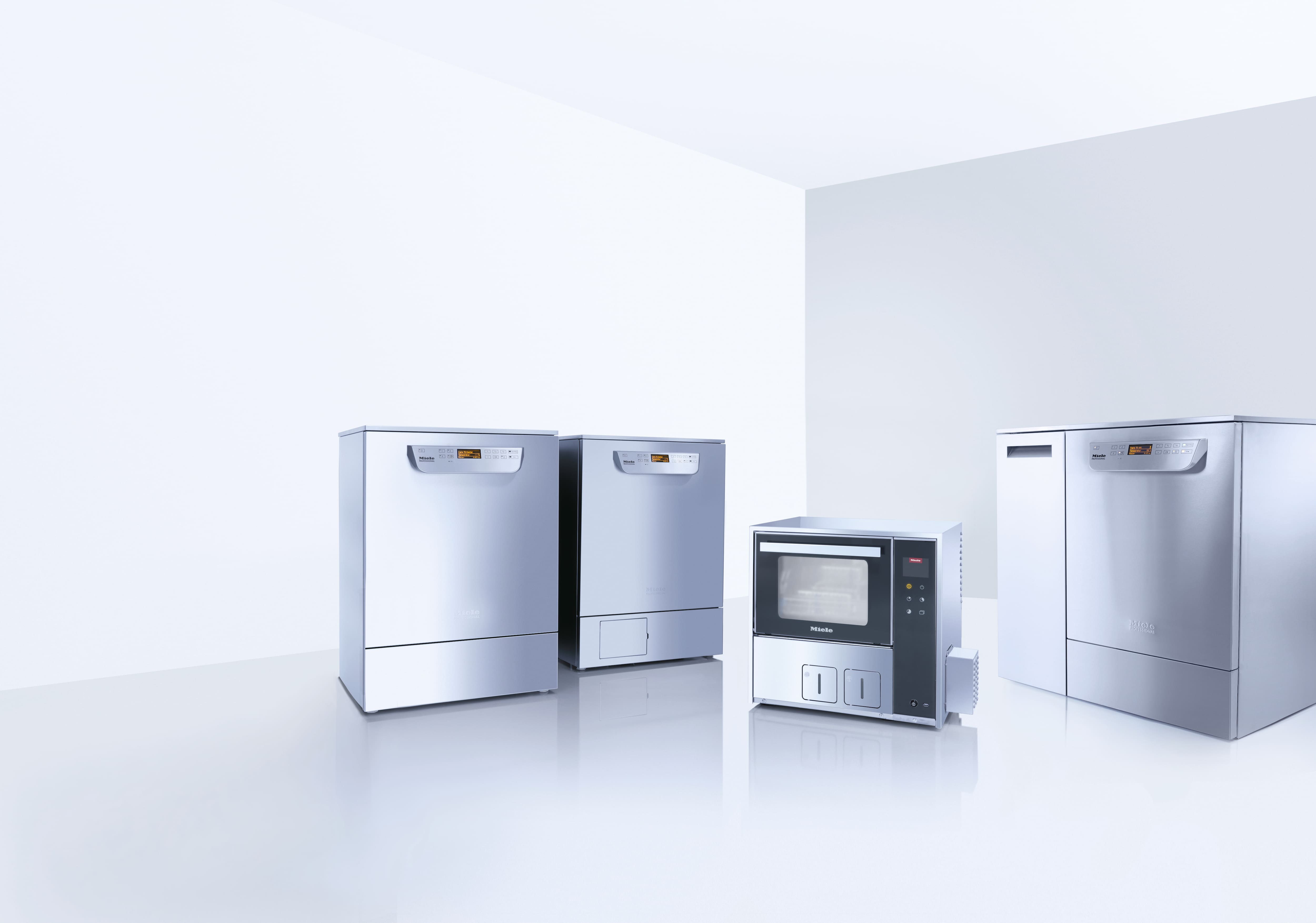 Gama de máquinas de lavar e desinfetar da Miele Professional.