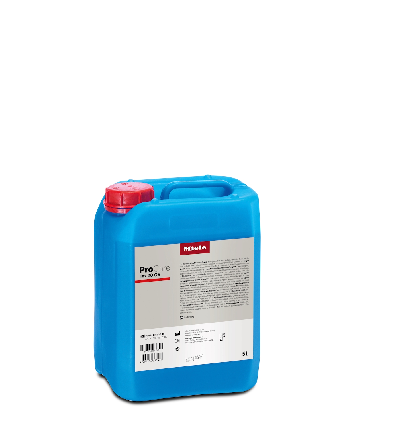 ProCare Tex 20 OB - 5 l Bleichmittel, Flüssigkonzentrat, sauer, 5 l Produktbild