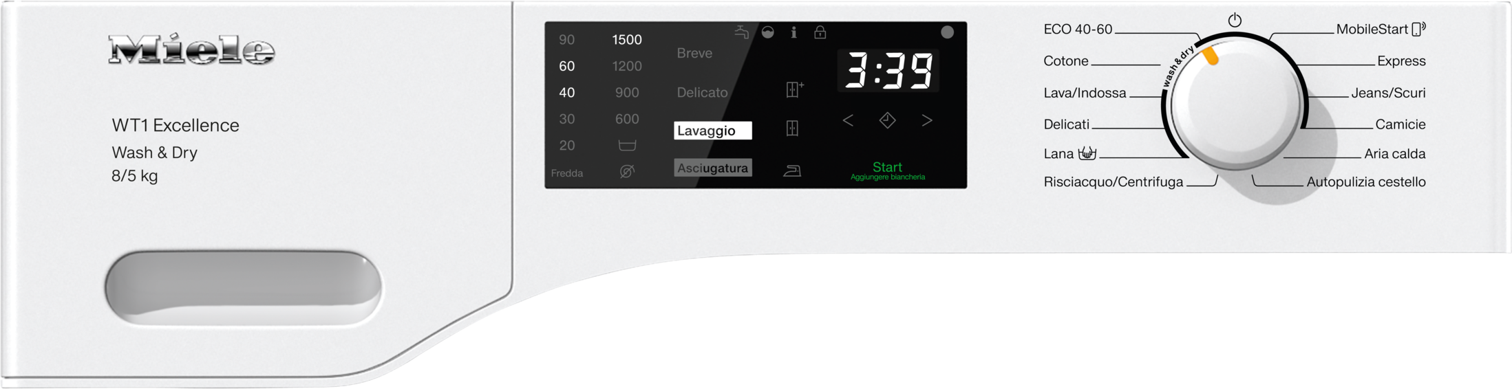 Miele - WTD165 WPM 8/5kg bianco loto – Lavasciuga - 2