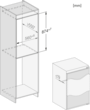 Iebūvējams ledusskapis ar automātisko intensīvo dzesēšanu, 87 cm augstums (K 7113 D) product photo View4 S
