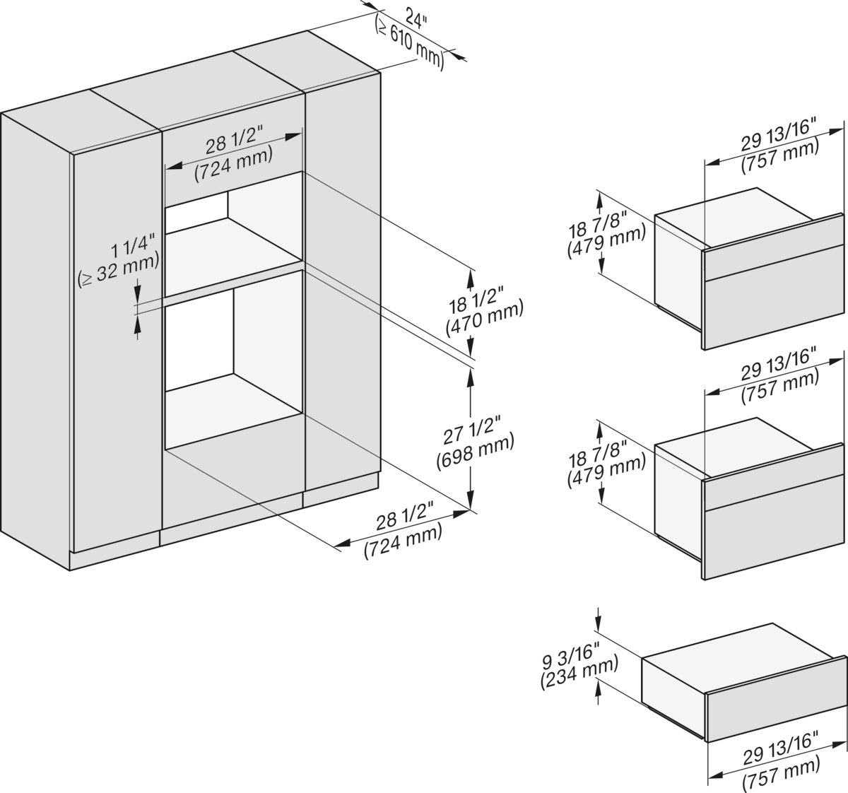 Miele ESW 7670 Graphite grey Warming and vacuum sealing drawers