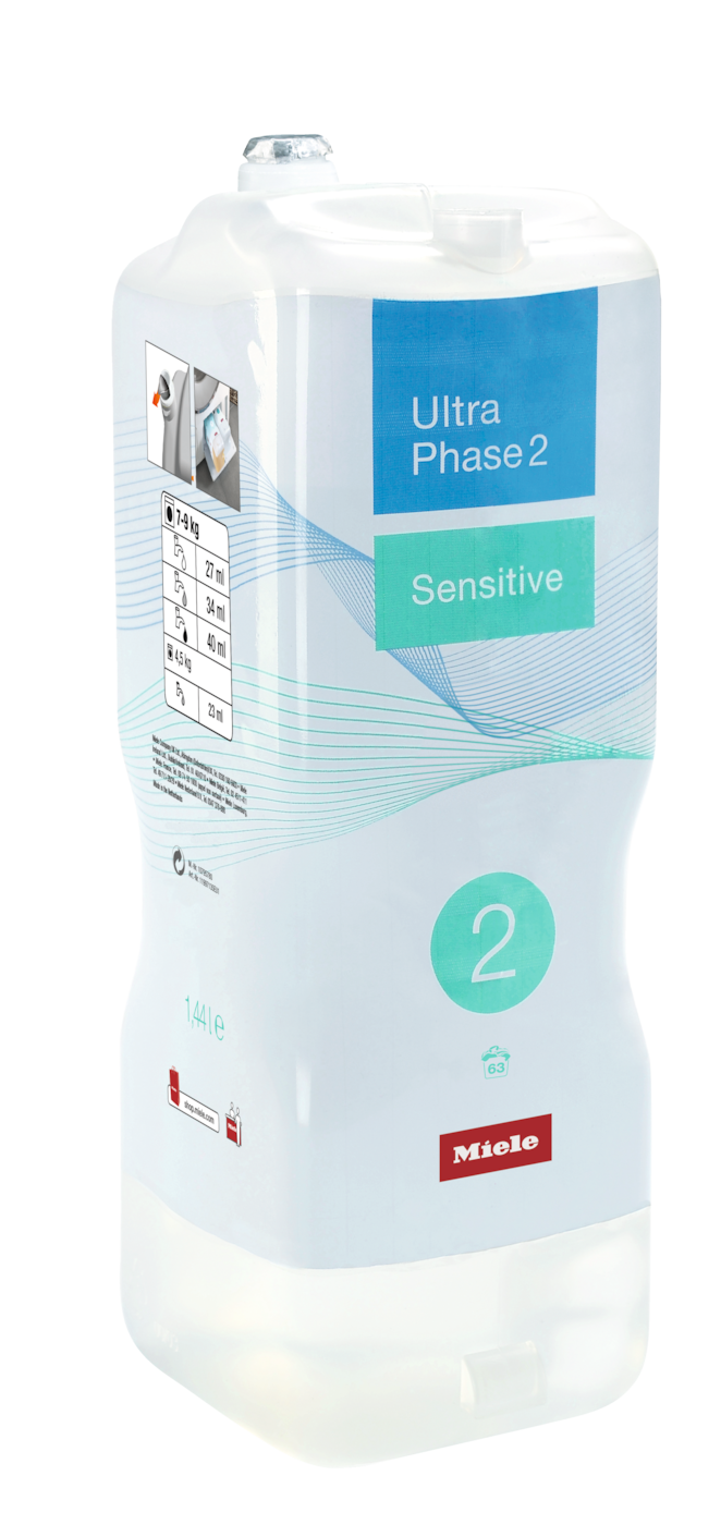 Miele UltraPhase 2 Sensitive
2-komponensű mosószer színes és fehér ruhákhoz.