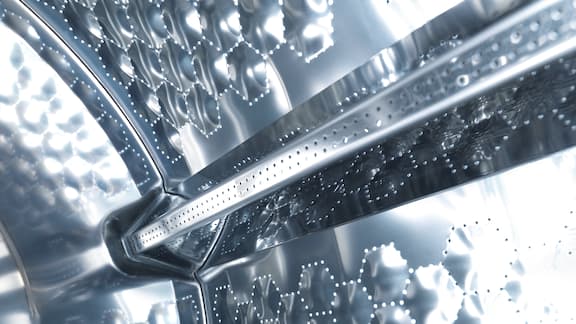 Innsiden av en vaskemaskin