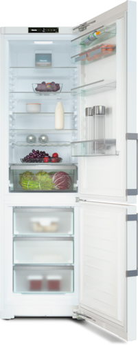 Balts ledusskapis ar saldētavu, FlexiBoard un DailyFresh funkcijām, 2.01m augstums ( KFN 4795 DD) product photo Front View2 L