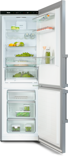 Sudraba ledusskapis ar saldētavu un DailyFresh funkciju, 1.86m augstums (KF 4472 CD) product photo Front View4 L