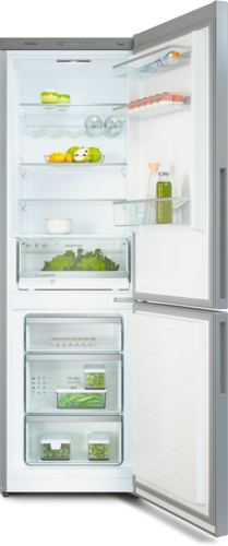 Sudraba ledusskapis ar saldētavu un DailyFresh funkciju, 1.86m augstums (KD 4172 E) product photo Front View2 L