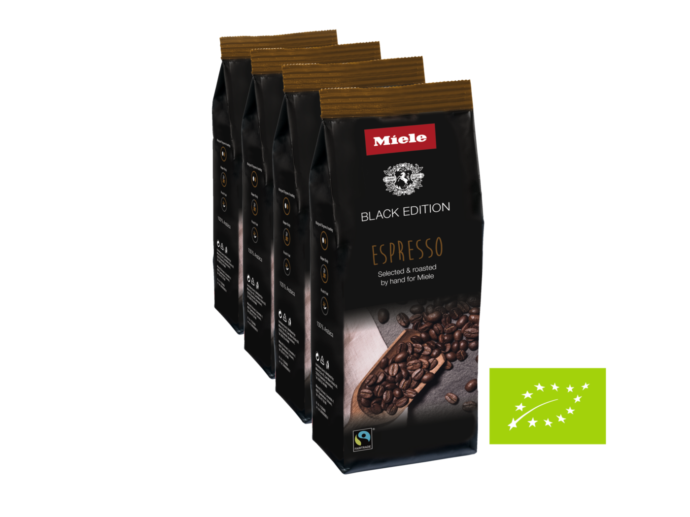 Miele Black Edition ESPRESSO 4x250g BIO Espresso Miele Coffee Beans