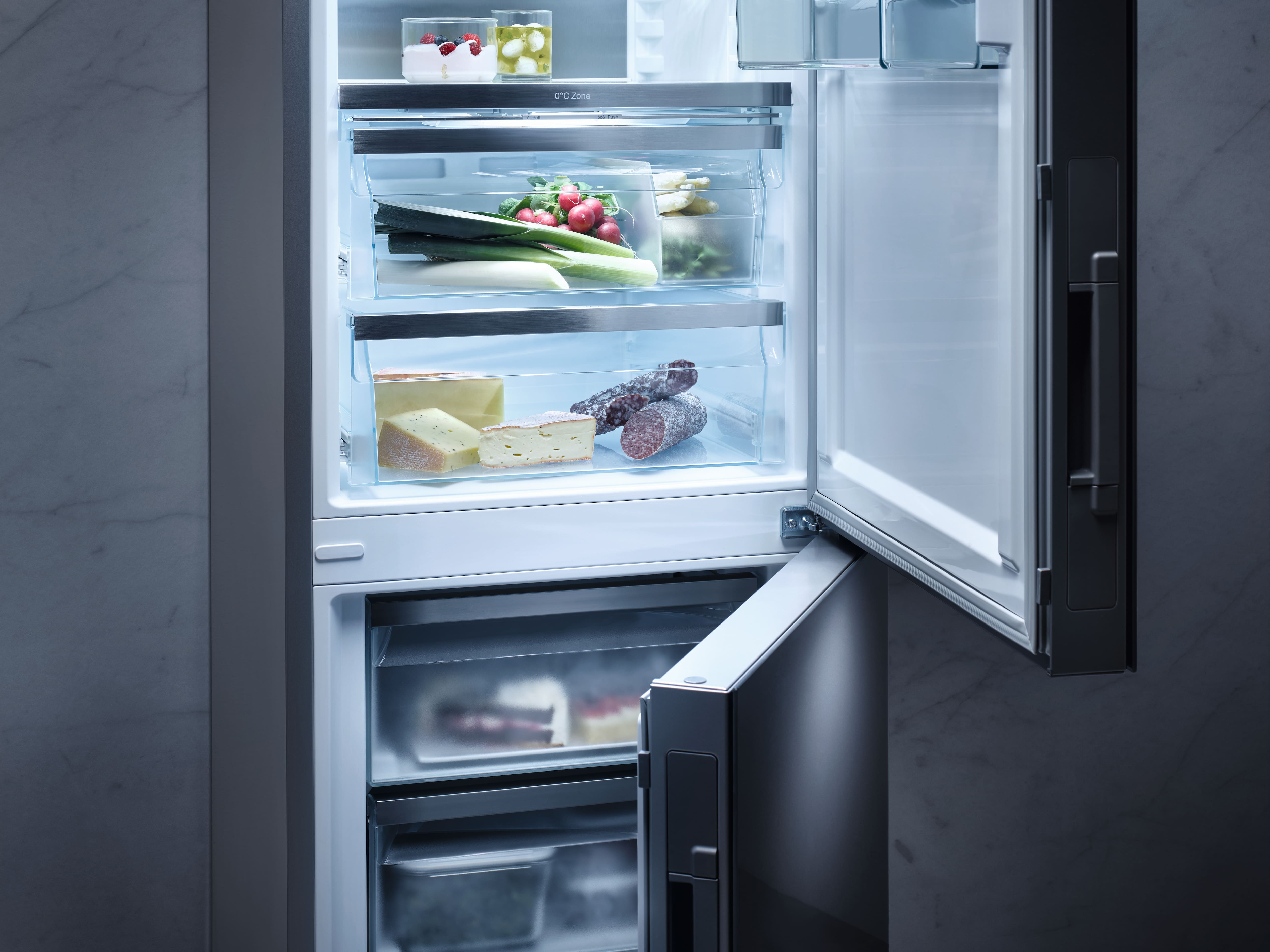 Ψυγειοκαταψύκτης Miele KFN 4395DD, 371lt, NoFrost, Υ201.5xΠ59.7xΒ67.5εκ. Inox 1 20000181126
