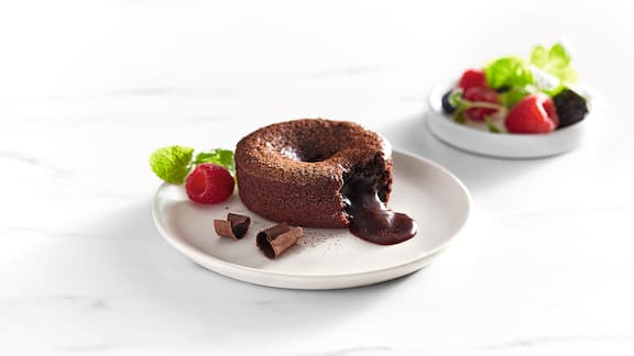 Chocolate cake display