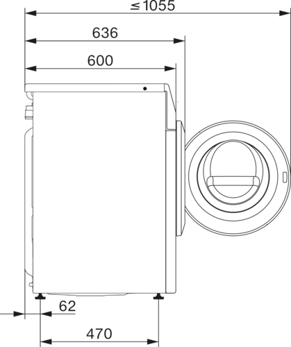 9kg TwinDos skalbimo mašina su PowerWash funkcija ir M Touch ekranu (WCR870 WPS) product photo View41 L