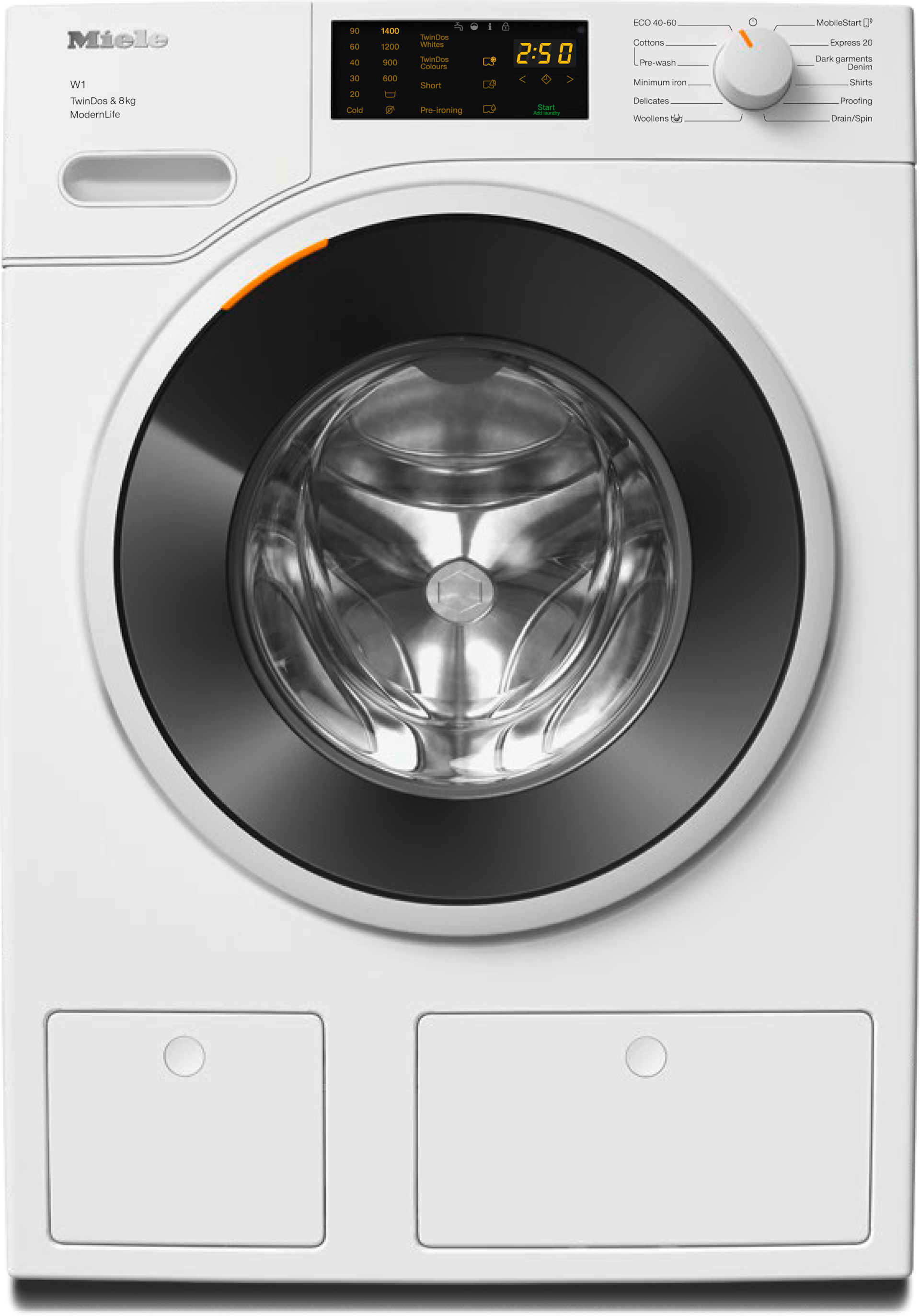 Washing machines - WWD660 WCS TDos & 8kg Lotus white - 1
