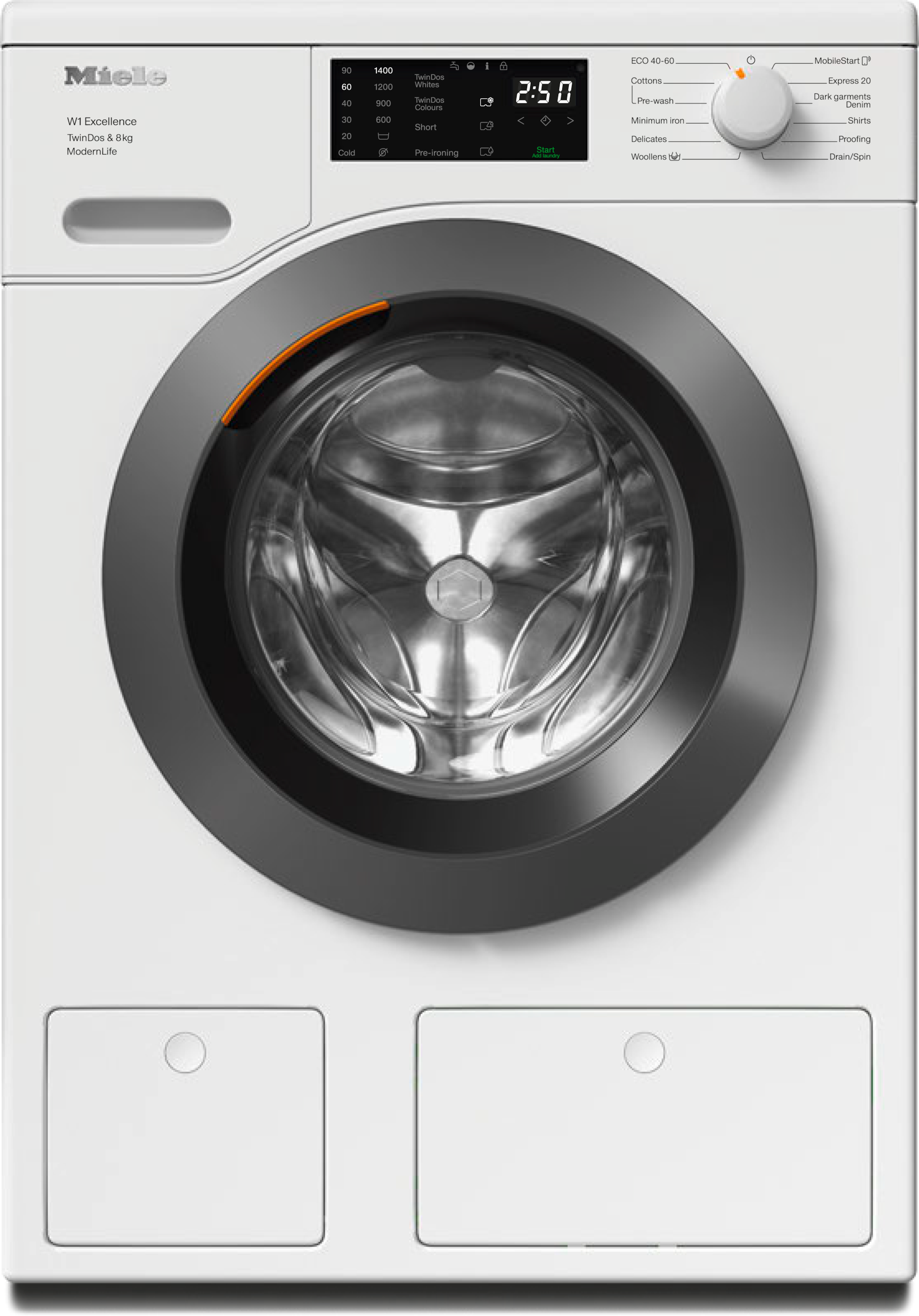Washing machines - WED 665 WCS TDos & 8kg Lotus white - 1