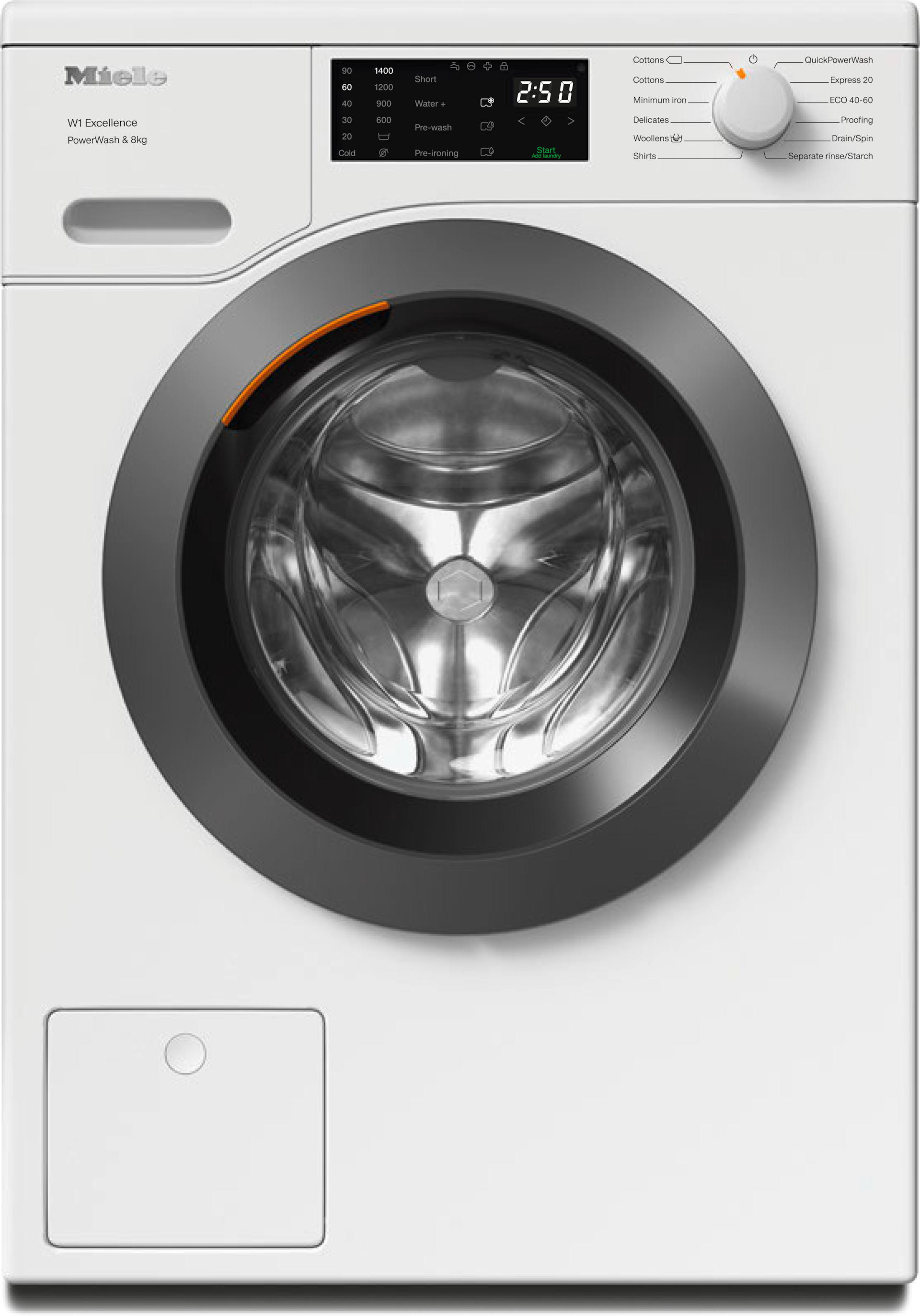 Washing machines - WED325 WCS PWash&8kg Lotus white - 1