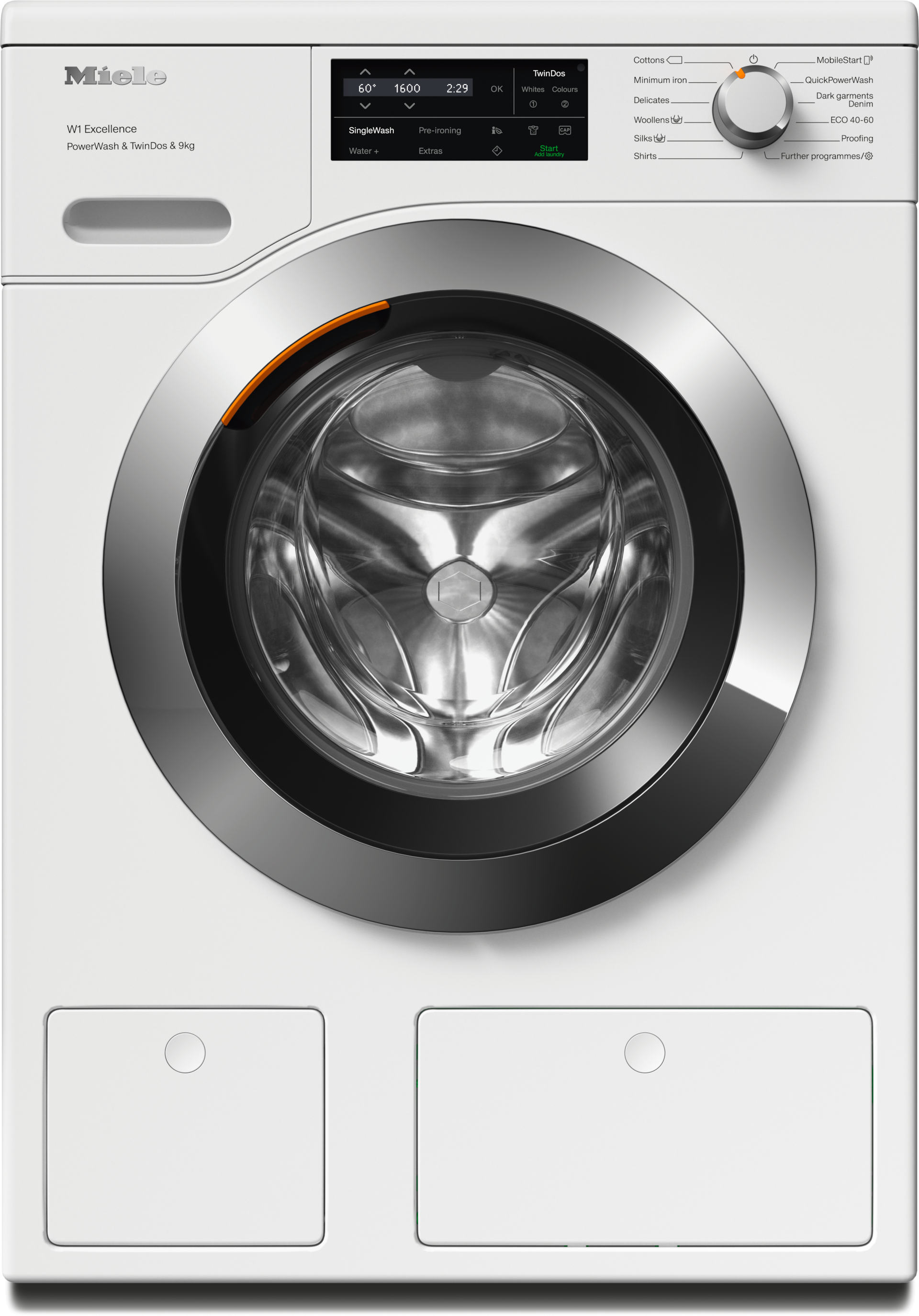 Washing machines - WEI865 WCS PWash&TDos&9kg Lotus white - 1