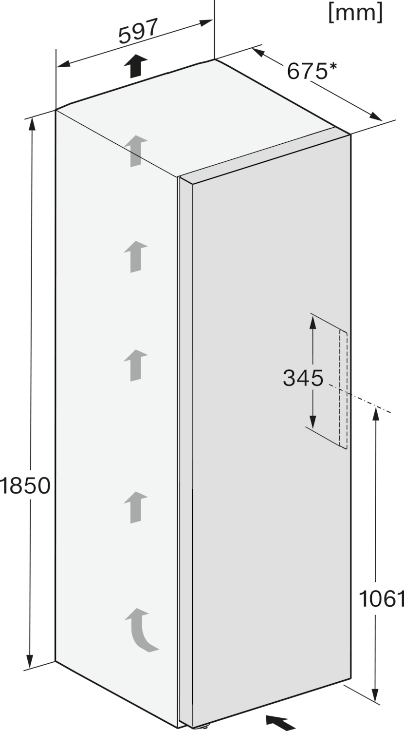 Hõbedane sügavkülmik NoFrost ja Side Open funktsioonidega, kõrgus 1.85m (FNS 4382 E) product photo View31 ZOOM