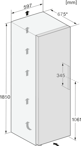 Saldētava ar NoFrost un Side Open funkcijām, 1.85m augstums (FNS 4382 E) product photo View4 L