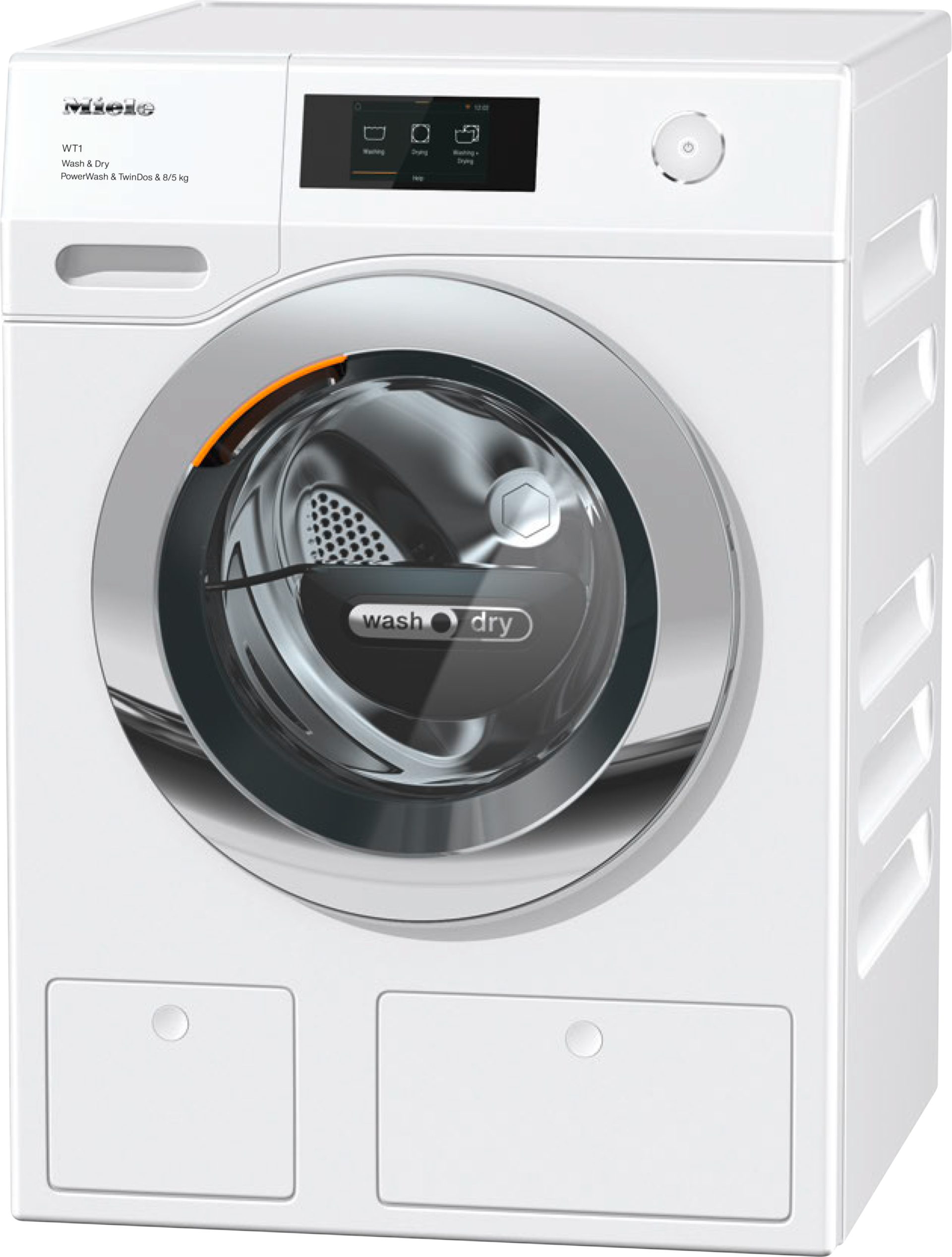 Mașini de spălat - WTR870WPM PWash&TDos 8/5kg Alb lotus - 1