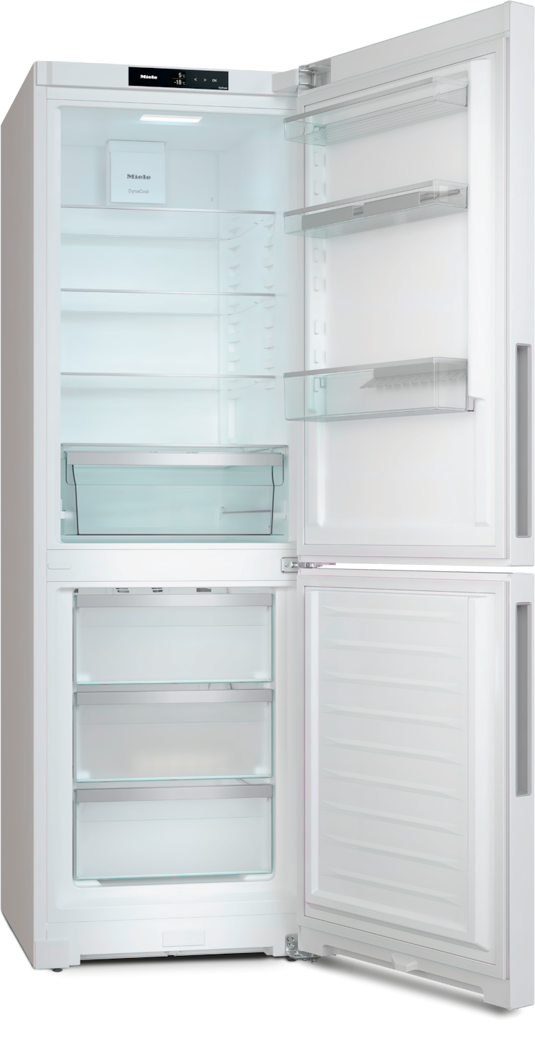 Baltas šaldytuvas su šaldikliu, NoFrost ir DailyFresh funkcijomis, aukštis 1.85m (KFN 4375 DD) product photo Back View ZOOM