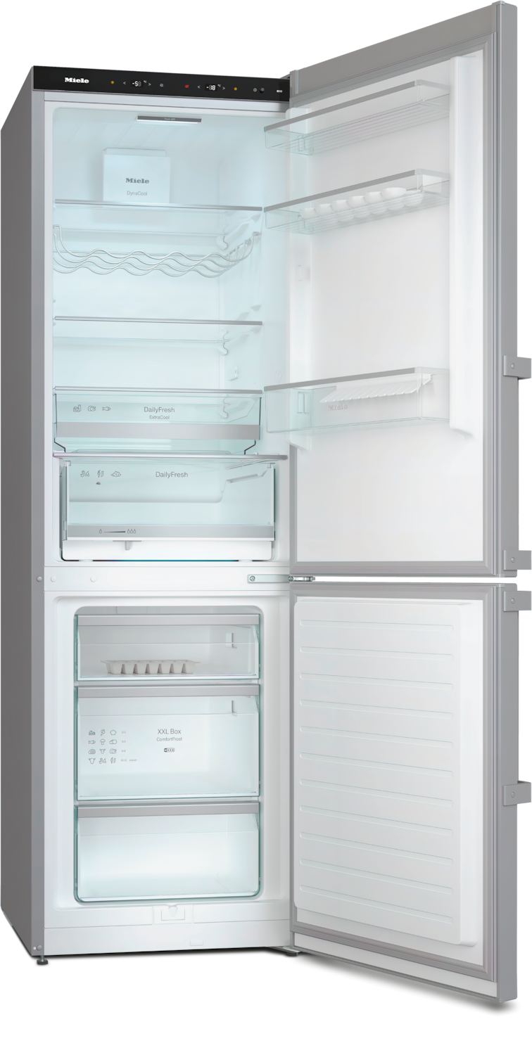 Sudraba ledusskapis ar saldētavu un DailyFresh funkciju, 1.86m augstums (KF 4472 CD) product photo Front View2 ZOOM
