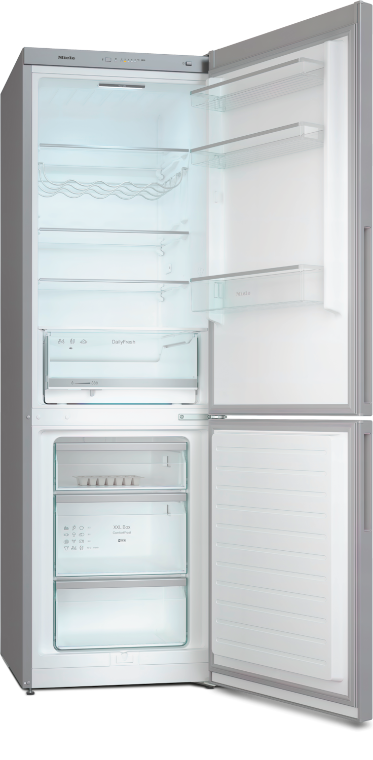 Sudraba ledusskapis ar saldētavu un DailyFresh funkciju, 1.86m augstums (KD 4072 E) product photo Front View3 ZOOM