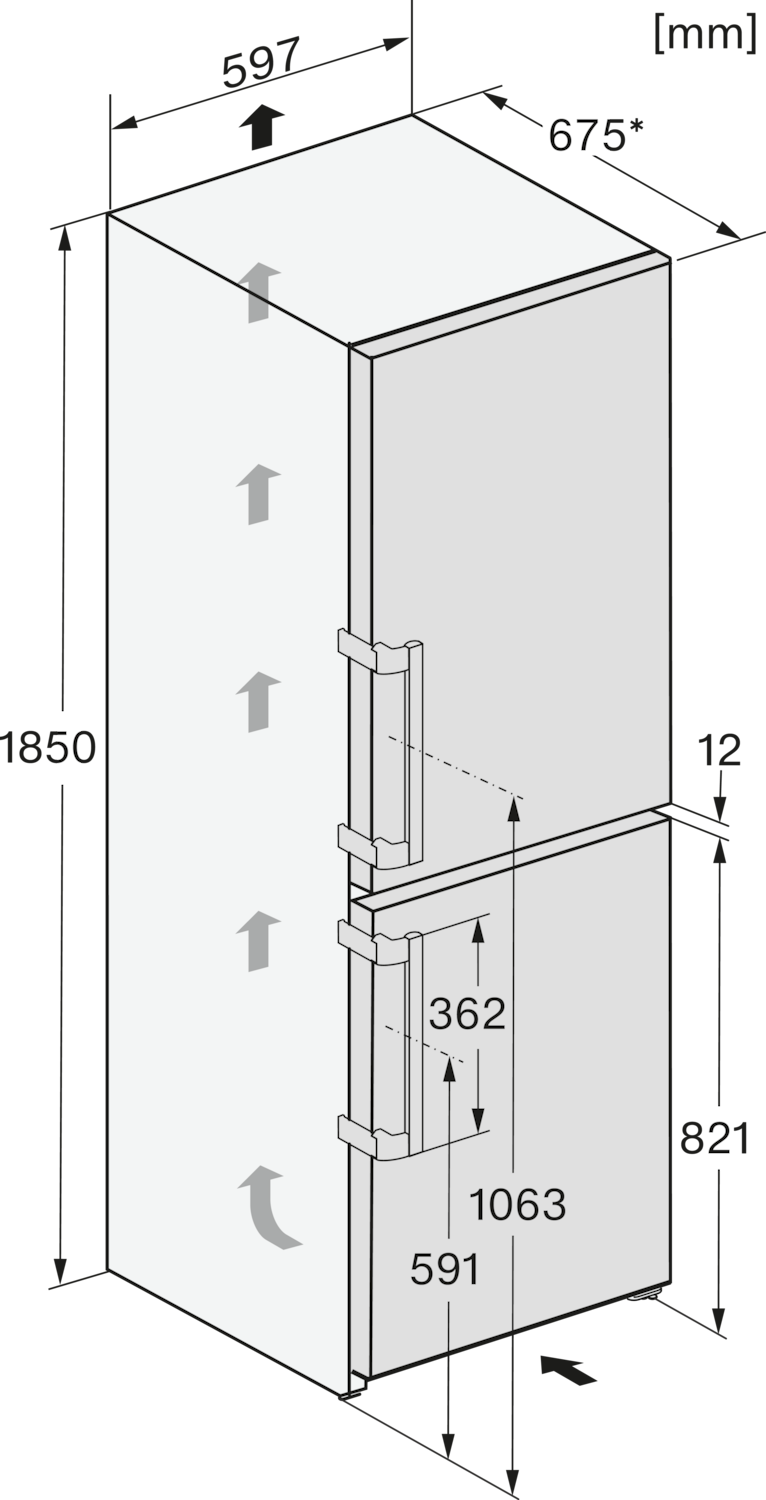 フリースタンディング冷凍冷蔵庫 KFN 4776 ED product photo Laydowns Detail View ZOOM